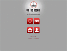 Tablet Screenshot of ontherecord.com